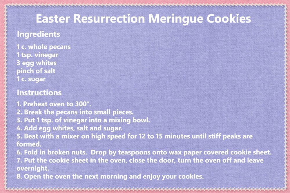 Easter Resurrection Meringue Cookies