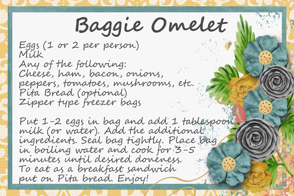 Egg Omelet (camping or at home)