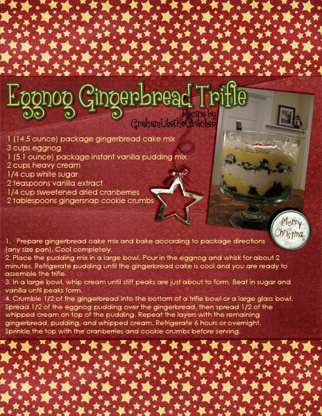 Eggnog Gingerbread Trifle