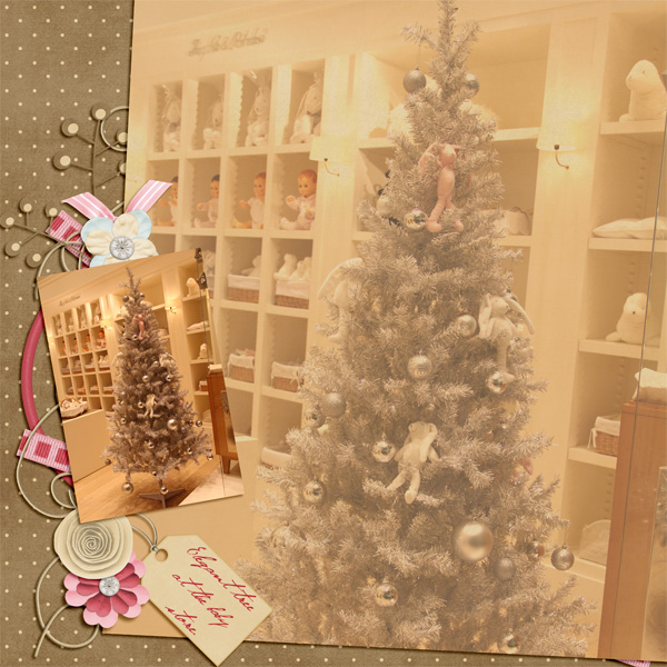 Elegant tree at the baby store