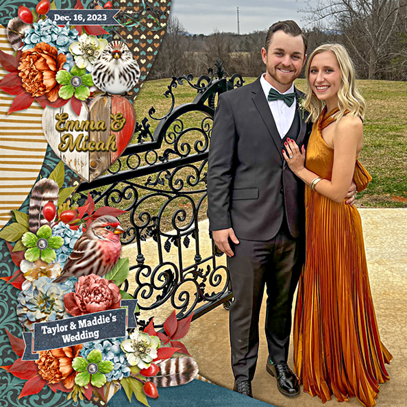 Emma and Micah at the wedding