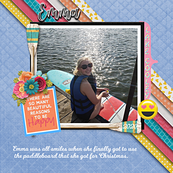 Emma paddleboarding