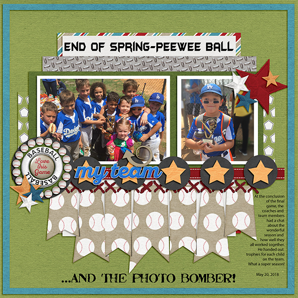 End of Spring Ball- PeeWee...and the photobomber
