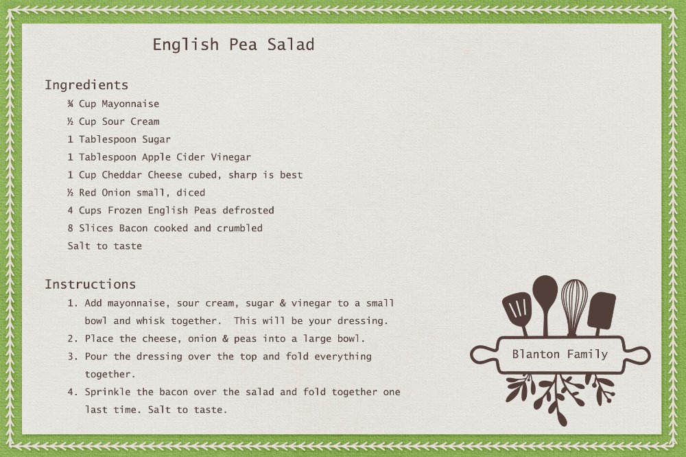 English Pea Salad