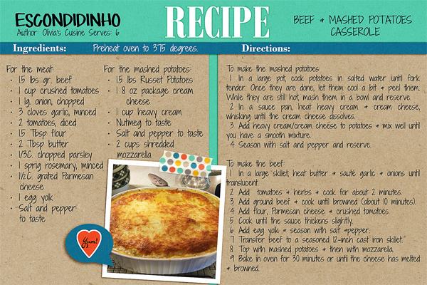 ESCONDIDINHO recipe