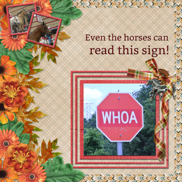 Even the horses can read this sign!