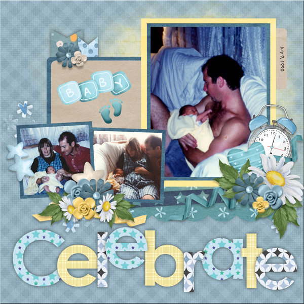 Everyday Celebrations Temp #1-Miss Fish  Baby Boy-ScrapbookCrazy
