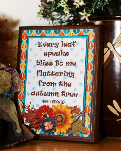 Fabulous Fall plaque