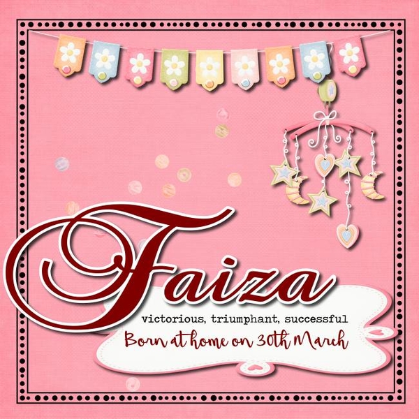 Faiza Babybook Title page
