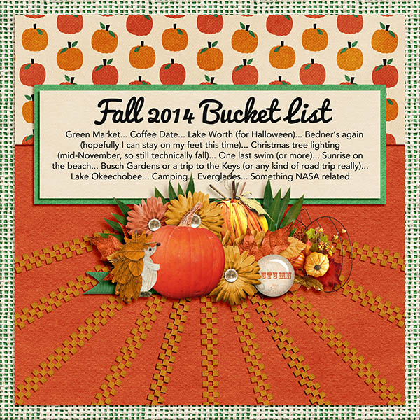 Fall 2014 Bucket List