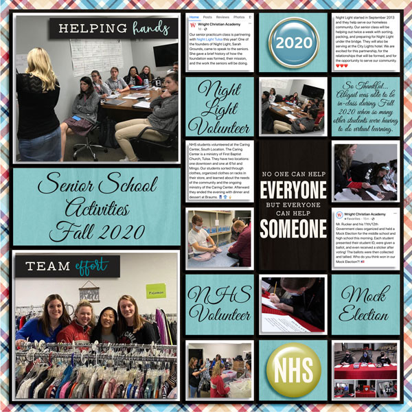 Fall 2020 WCA Senior Activities