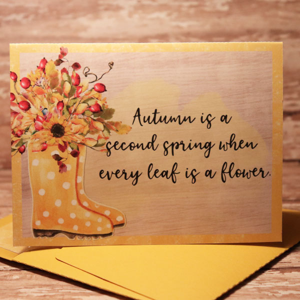 Fall card with matching envie