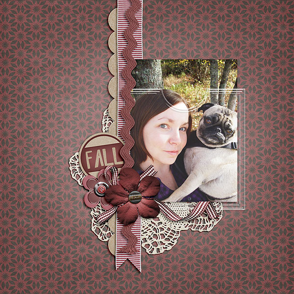 Fall with a Pug