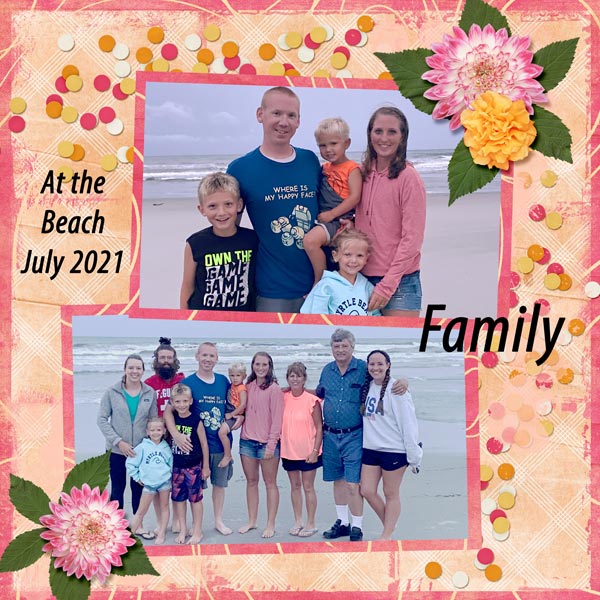 Family on the beach
