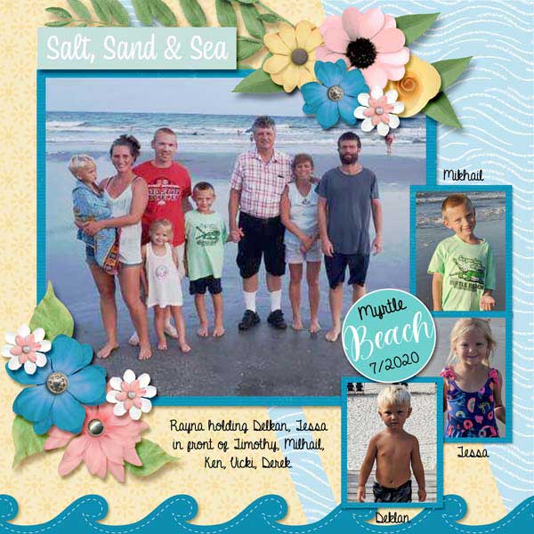 Family photo at the beach