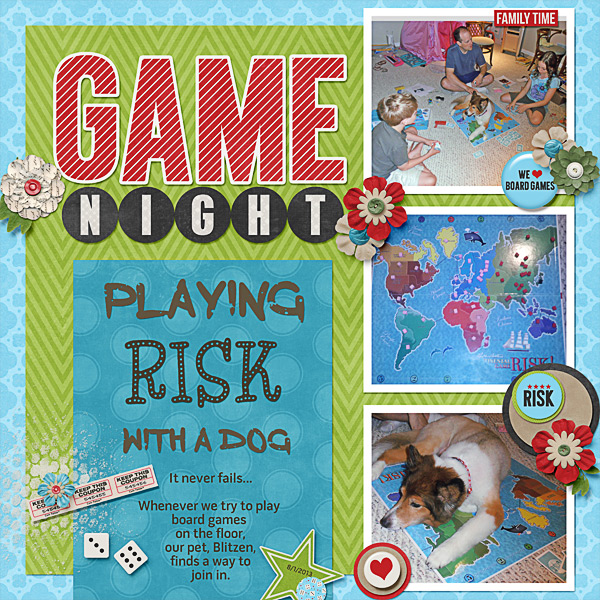 Family Time  Playing Risk with a dog