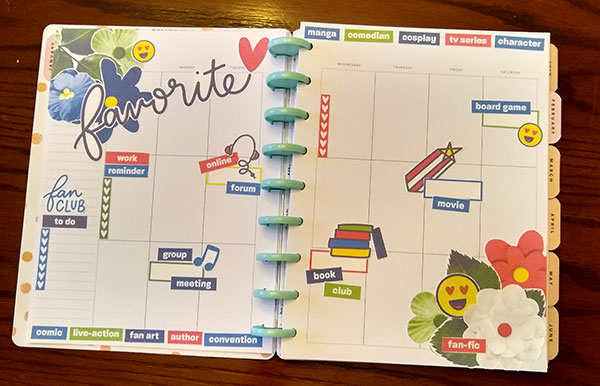 Fandom Planner Spread