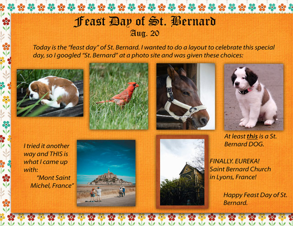 Feast Day of St. Bernard