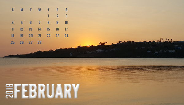 Feb 2018 Calendar
