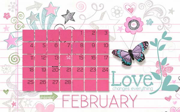 FEB 2019 Desktop Calendar