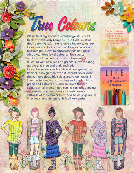 Feb 2020 Back It Up Challenge - True Colours