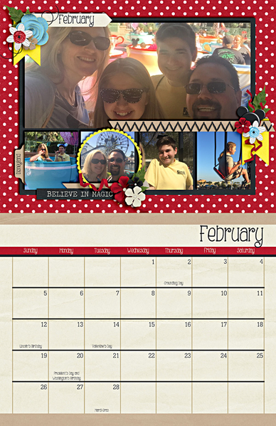 February 2017 Calendar Page