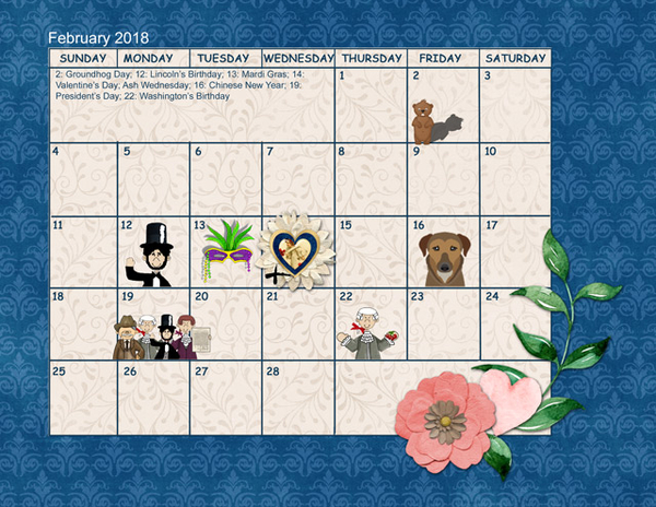 February 2018 Sum Up Calendar