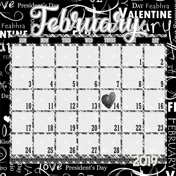 February 2019 Calendar