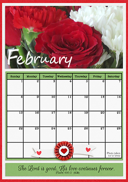 February Calendar page for 2026