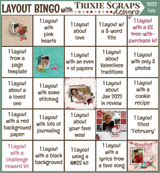 February Layout Bingo