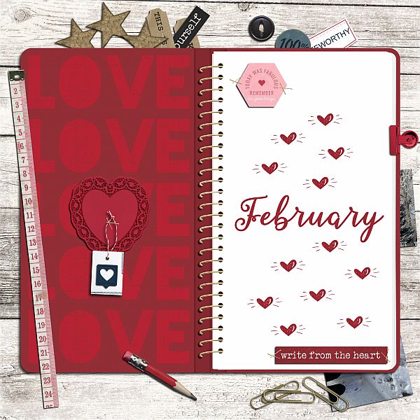 February Title Page Planner