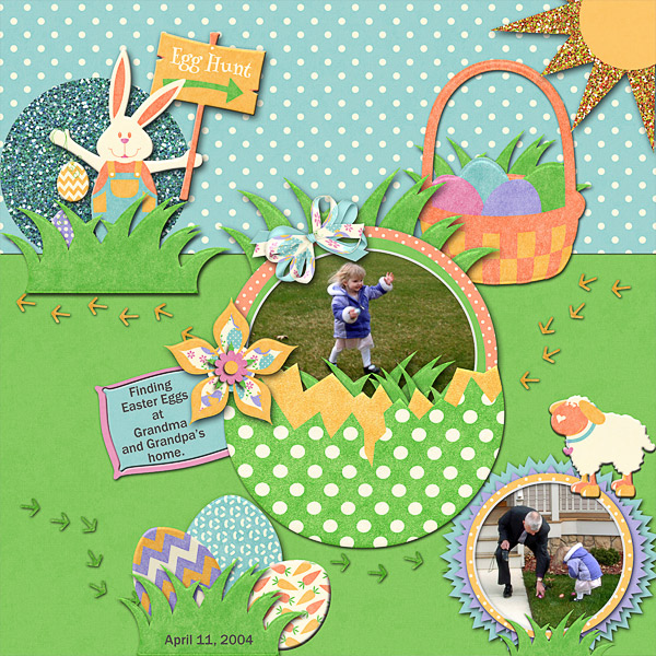 Finding Easter Eggs at Grandma and Grandpa