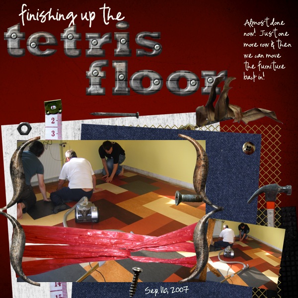 finishing up the tetris floor