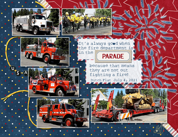 Fire trucks in the parade
