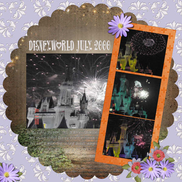 Fireworks at Cinderella's Castle