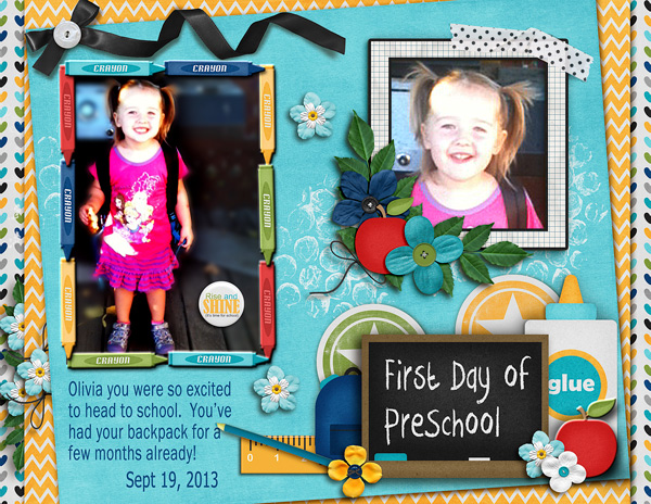 First Day Of PreSchool - Olivia