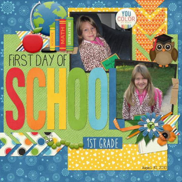 First Day of School -- Avery 1st Grade