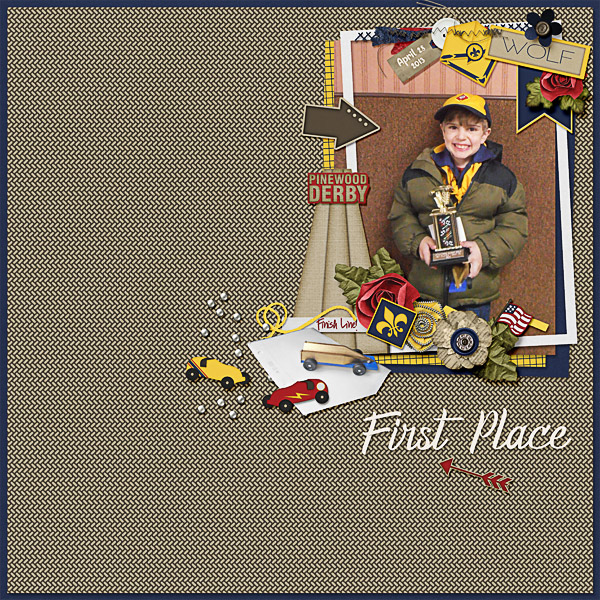 First Place in the Pinewood Derby