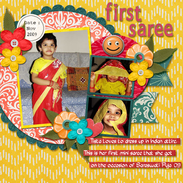 First Saree, September 2015 Challenge