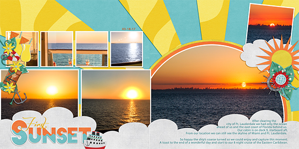First Sunset at sea