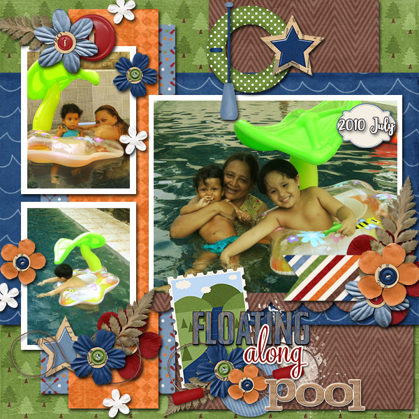 Floating Along Pool