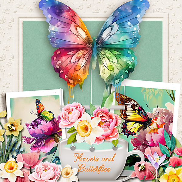 Flowers and Butterflies