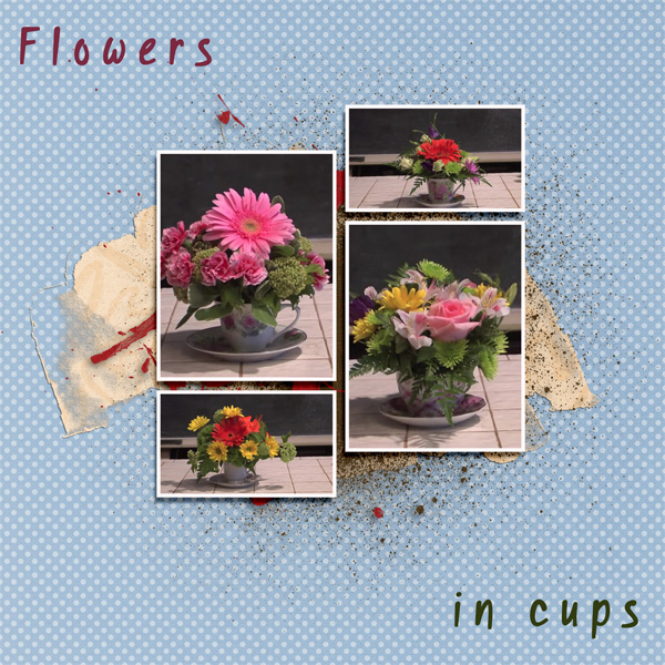 Flowers in cups
