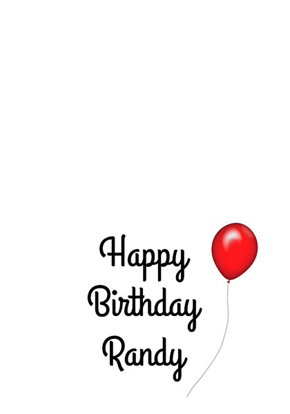 Font Challenge - Grand Hotel -Randy Birthday card