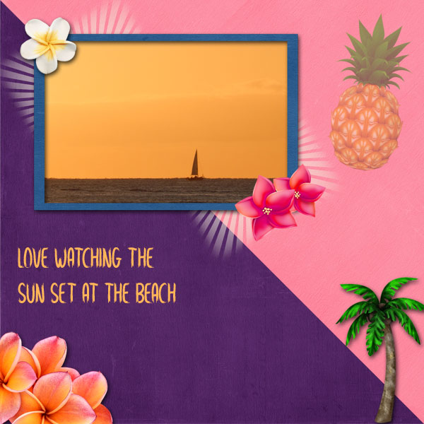 Font Challenge Sunset at the Beach