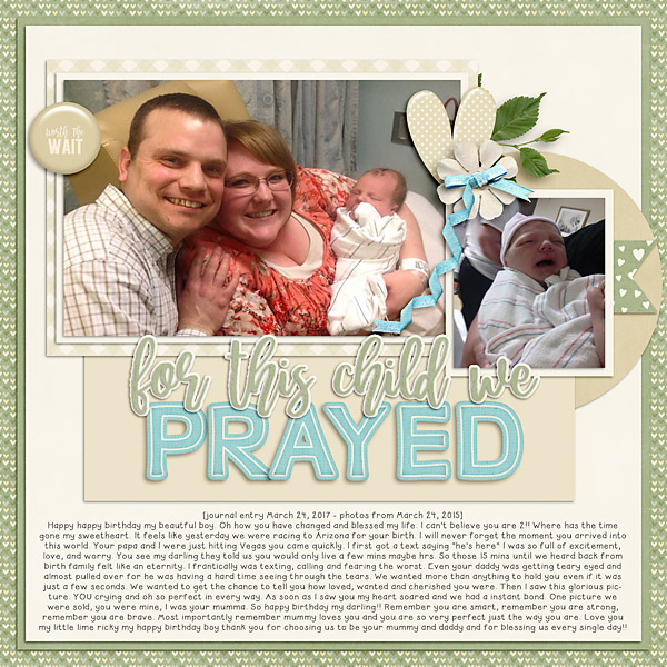 For this child we prayed