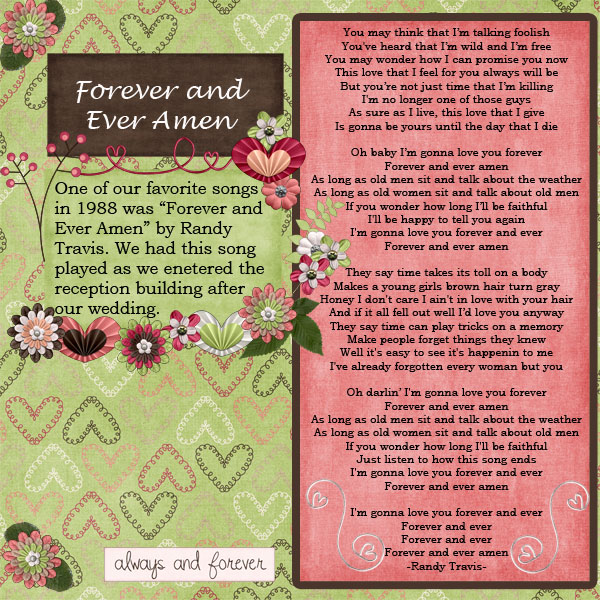 Forever and Ever Amen - June Scraplift