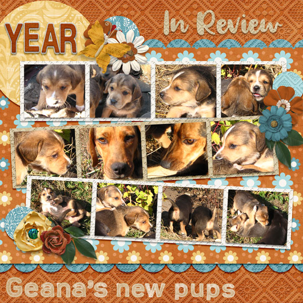 Geana and Her Pups