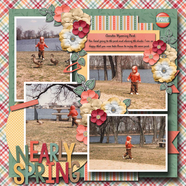 Ginger Scrap Reward Challenge April-I used the Nearly Spring Kit and a free