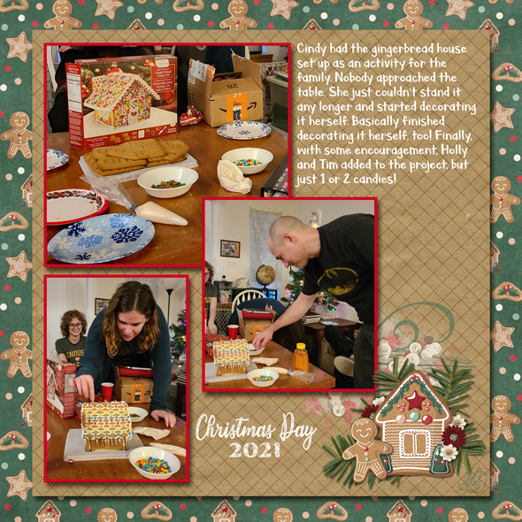 Gingerbread house decorating